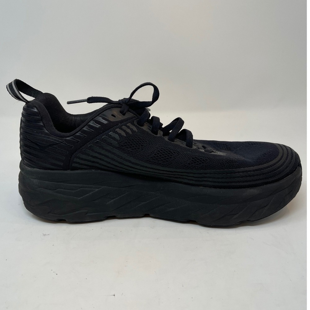 Hoka Bondi 7 Running Shoes Mens 11 Black Good Max Cushion Road Sneakers - Picture 7 of 11